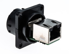 Złącze RJ45 Żeński Złącze RJ45 Montaż na panelu Cat5e Amphenol Socapex, proste 8-żyłowe