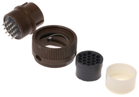 Złącze 19-pinowe Żeński ITT Cannon Żeński Montaż na kablu rozmiar 14