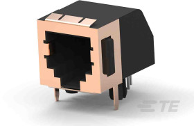 Złącze RJ25 Żeński Złącze RJ25 Przewlekany Cat3 TE Connectivity, 90° 6-żyłowe