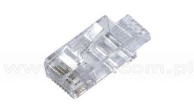 Wtyk RJ-45, 8p8c, kat6, na przewód okrągły, drut, UTP