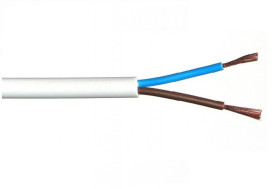 Przewód warsztatowy H05VV-F (OWY) 2x2,5 biały /25m/