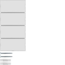 KNX e/s B.x Przycisk 4-kr z p. opis., diod. LED RGB i czuj. temp., biały i krem 80164780