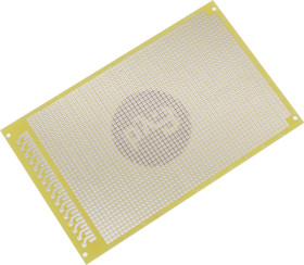 Circuit board, 100 x 160 mm, pitch 2.54 mm, single sided, FR4 epoxy, Cu 35 µm, BYB-3-11H6024