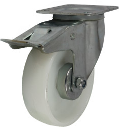 Koło samonastawne średnica kabla 125mm Płyta RS PRO 200kg wysokość całkowita 155mm