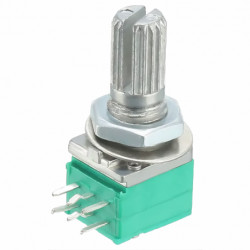 Potencjometr A50K 50k logarytmiczny stereo 6pin audio precyzyjny 10% RK097G