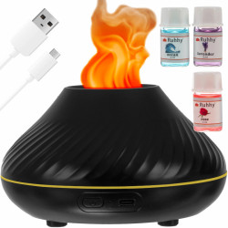 Nawilżacz powietrza 130ml LED dyfuzor + olejki zestaw