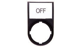 Tabliczka Opisowa Off 50X30mm Czarna 22Mm Prostokątna M22s-St-Gb5 218300