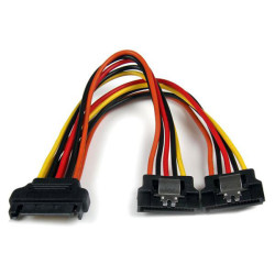 StarTech PYO2LSATA 150mm Male to 2 x Female Latching SATA Power Cable Y Adaptor