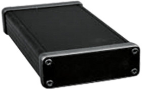 Aluminum enclosure, (L x W x H) 160 x 103 x 53 mm, black (RAL 9005), IP54, 1455N1601BK