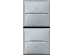 AXOLUTE Przycisk podwójny Z BLOKADĄ 1 modułowy axial aluminium HC4037 LEGRAND