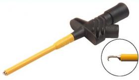 KLEPS 2900 SW Chwytak haczykowy z gniazdem 4mm, L=126mm, czarny, bezpieczny 1kV AC/DC, kat. III, 20A, Hirschmann, 972309100, KLE