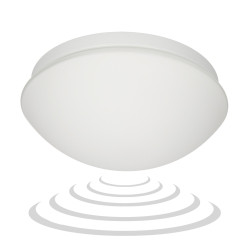 MARIN. plafon oświetleniowy z mikrofalowym czujnikiem ruchu. 60W. E27. IP20. szkło matowe OR-PL-303WE27SMM