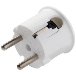 Martin Kaiser 517/kws Safety Mains Plug L-Shape 250V IP20 Chalk White F Type