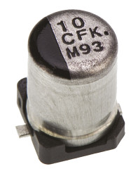 Kondensator 10μF 16V dc SMD Panasonic roztaw: 1mm 4 (Dia.) x 5.8mm