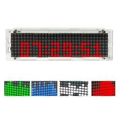 Zestaw DIY z głośnym sterowaniem LED Muzyczny widmo Matryca Zegar Elektronika Lutownicza Muzyczny rytm Światło Zestaw