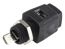 Wtyk montażowy, Czarny, 16A, 33 V ac, 70V dc