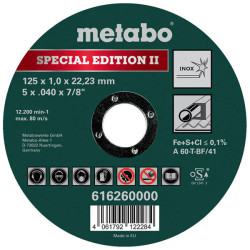 Metabo 616260000 Cutting Disc 125mm SPECIAL EDITION II straight 1pc