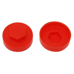 ForgeFix TFCC19PR TechFast Cover Cap Poppy Red 19mm (Pack 100)