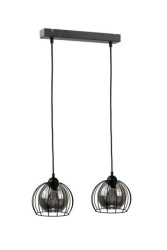 Lampa wisząca loftowa nowoczesna 2xE27 SOLO BLACK