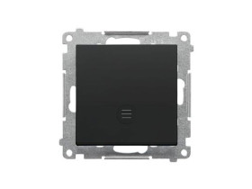SIMON 55 Wyłącznik zwierny przycisk z podświetleniem LED szybkozłącza czarny mat TP1L.01/149 KONTAKT SIMON