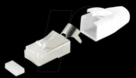 BS72067-W plug SET cable -AWG 23 white packing unit 1