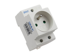 Gniazdo wtyczkowe 2P+Z 250 V/16A szare modułowe SIMLIC 89066006 SIMET