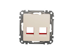SEDNA DESIGN & ELEMENTS Płytka czołowa 2xRJ45 do wkł.5e-6UTP KRONE beż SDD112441C SCHNEIDER ELECTRIC