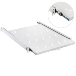 Półka wysuwana do szafy RACK 19 cali 1U 550mm szara