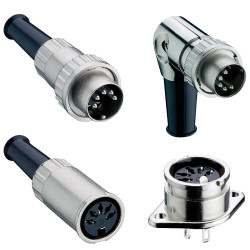 Lumberg 0122 08-1 8 Pin DIN Female Straight Socket DIN 45326 Bayonet Cable Mount