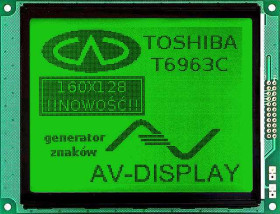 LCD-PG-160128A-YHG K/Y/G-E6 T6963C
