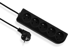 Przedłużacz CLASSIC 5-gniazd z/u 3m /OMY 3x1,5/ czarny PSN-503-2-1,5