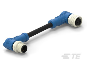 TE Connectivity Kabel siłownika czujnika Złącze A Złącze M12 2 długość 500 mm Rodzaj A Męski/żeński Złącze B Złącze M12