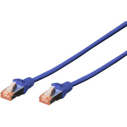 Digitus DK-1644-010/B RJ45 network cable CAT 6 S/FTP blue halogen-free 1.00 m