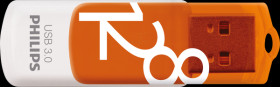 FM12FD00B/00 USB Flash Drive, USB 3.0, 128 GB, Vivid Edition Sunrise Orange