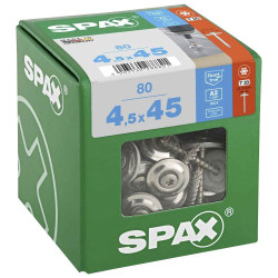 SPAX 4587000450456 Tinsmith screw 4.5mm x 45mm Stainless steel A2 80 pcs