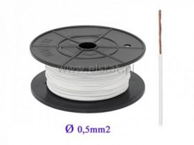 FLRY 0,5 biały, pojedyńczy przewód do instalacji