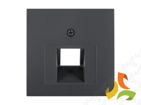 BERKER B.KWADRAT Płytka czołowa do gniazda komputerowe pojedyncze UAE antracyt mat 14071606 HAGER