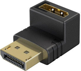 Adapter DisplayPort™ kątowy 90 w górę czarny