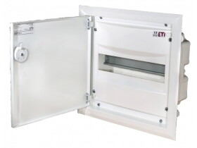 Rozdzielnica podtynkowa 12 modułowa 1x12M drzwi metal IP40 ERP12-1 001101200 ETI