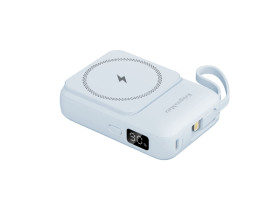 POWERBANK indukcyjny Kruger&Matz 10000 mAh Mag Safe z kablem niebieski