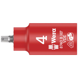 Wera 05004900001 8740 B VDE HF Zyklop Bit Socket Insulated HF 3/8&quot; Drive 4x55mm
