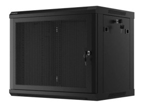 SZAFA INSTALACYJNA RACK WISZĄCA 19 9U 600X450 CZARNA DRZWI PERFOROWANE LANBERG (FLAT PACK) WF01-6409-23B