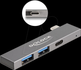 64275 3 Port Slim USB Hub with USB Type-C™ to 1 x USB 5 Gbps USB Type