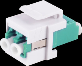 BS08-10202 Keystone module, LC duplex, OM3, aqua