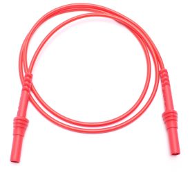 Przewód bezp. banan prosty-prosty 4mm PPS1C-0005-R 10A, CAT IV 600V, czerwony