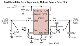 400mA/800mA Synchronous Step-Down DC/DC with Average Input Current Limit