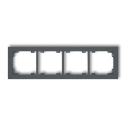DECO Ramka uniwersalna poczwórna z tworzywa grafitowy mat 28DR-4