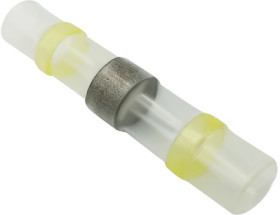 Solder connector with heat shrink insulation, 4.0-6.0 mm², AWG 12 to 10, yellow, 40 mm, 2011C401
