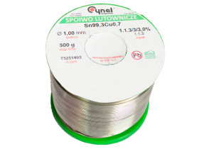 Cyna z topnikiem 1,00mm 500g S-Sn99Ag0,3Cu0,7 PB FREE