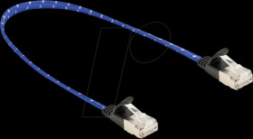 80381 RJ45 flat ribbon network cable Cat.6A U/FTP 0.3 m blue
